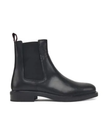 Ghete Chelsea pentru femei,  305573650, piele naturala, Negru
