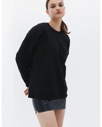 Bluza de trening cu maneci raglan, Negru