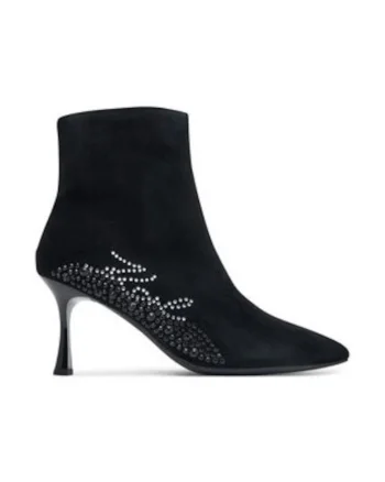 Botine  din piele naturala, Negru