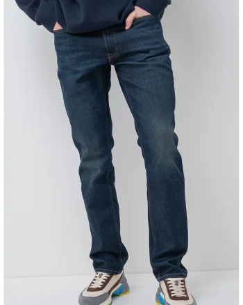 Blugi regular fit cu talie joasa, Bleumarin