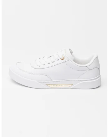 Pantofi sport din piele Essential Chic Court, Auriu/Alb optic