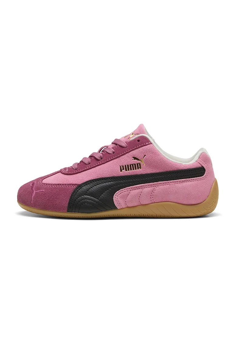 Pantofi sport Speedcat de piele intoarsa, Negru/Roz deschis