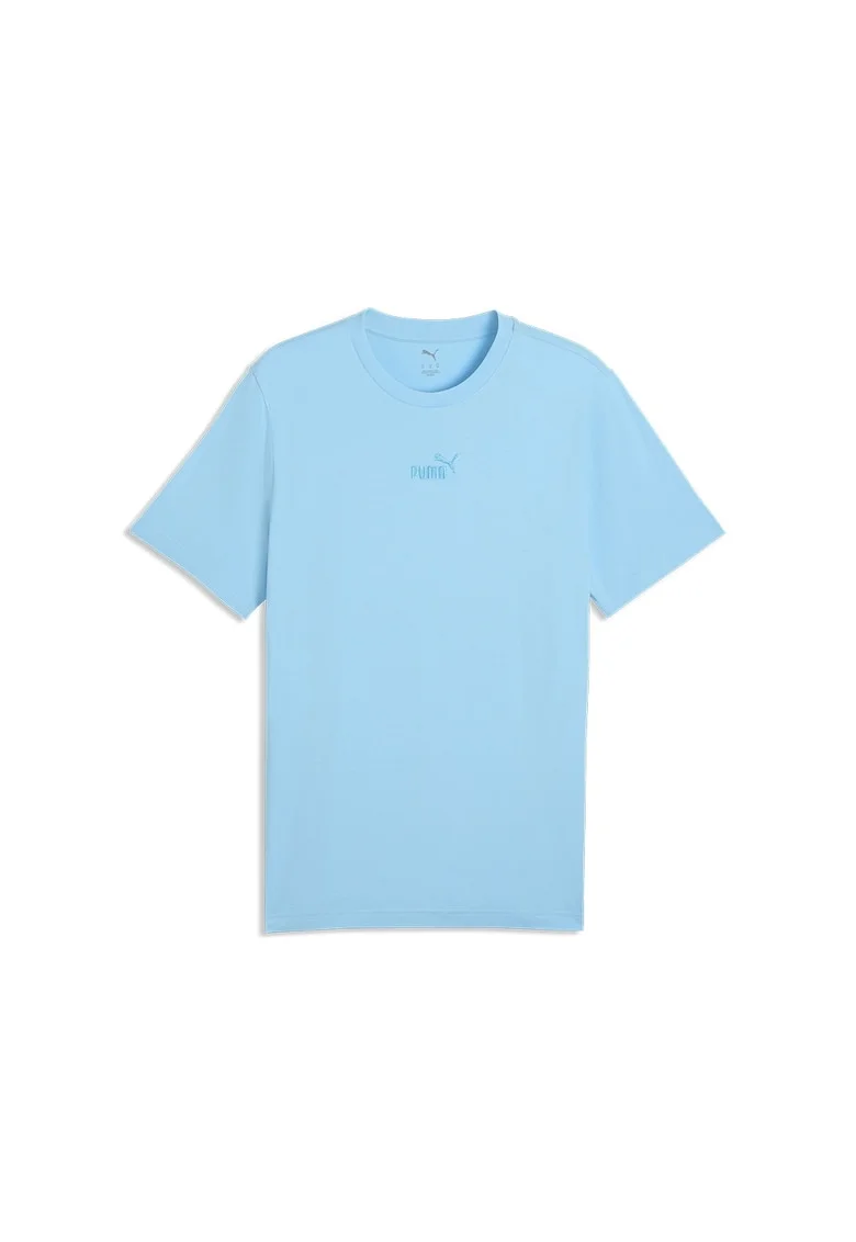 Tricou din bumbac cu logo Essentials, Albastru pastel/Albastru royal