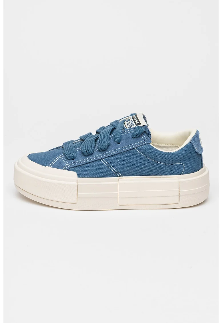 Pantofi sport flatform de panza Cruise, Albastru prafuit