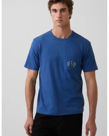 Tricou cu logo Brannan Bear, Albastru