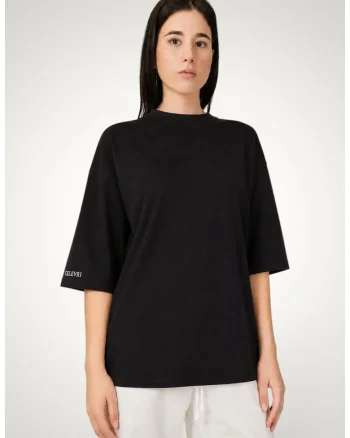 Tricou dama, sport oversize, bumbac premium, Negru