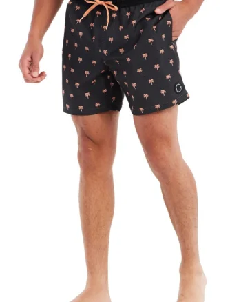 Pantaloni scurti de baie cu imprimeu tropical