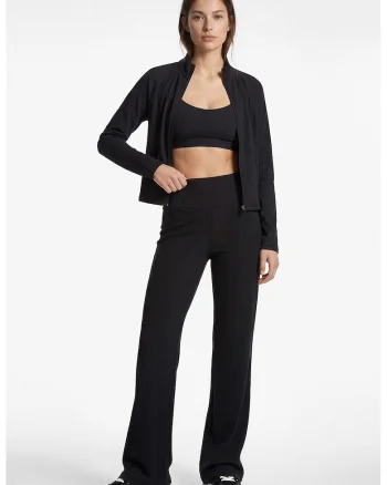 Bluza slim fit de trening cu fermoar, Negru