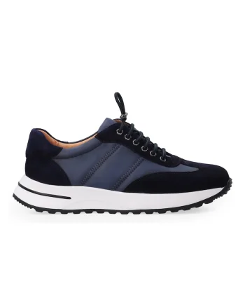 Pantofi sport cu sireturi elastice, Albastru/Bleumarin