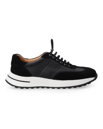 Pantofi sport cu sireturi elastice, Negru