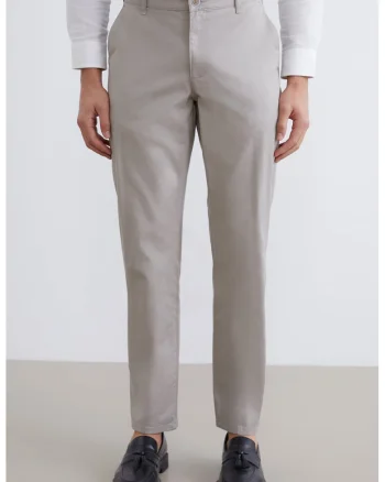 Pantaloni chino din amestec de bumbac, Bej deschis