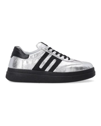 Pantofi sport din piele naturala cu aspect metalizat