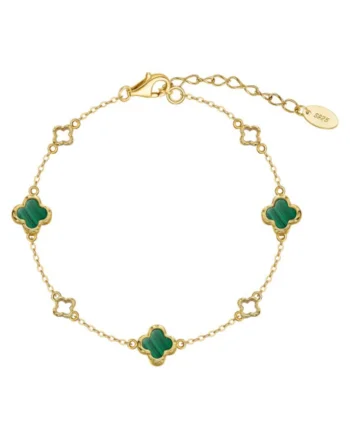 Bijuterii Clover cu Trifoi, Argint 925, pentru femei,, Verde