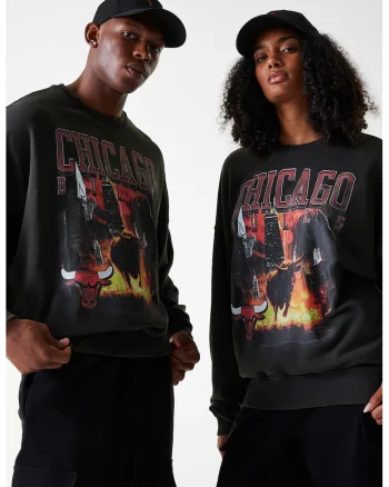 Bluza unisex de trening cu imprimeu, Gri inchis