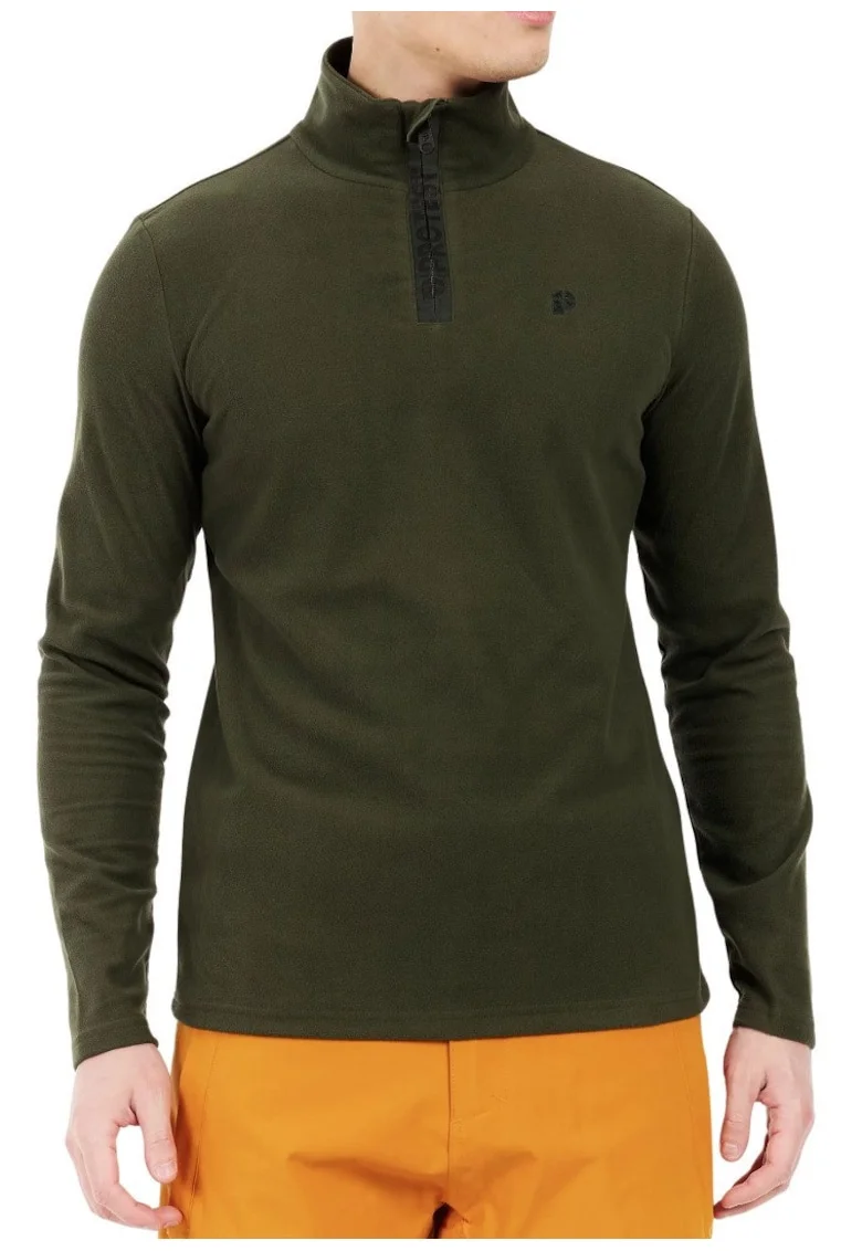 Bluza de trening din fleece cu fenta cu fermoar