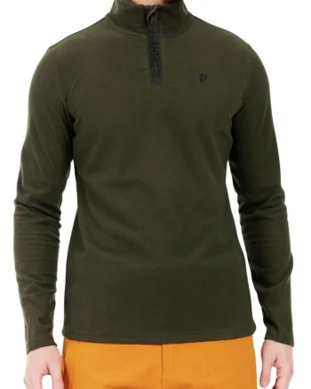 Bluza de trening din fleece cu fenta cu fermoar