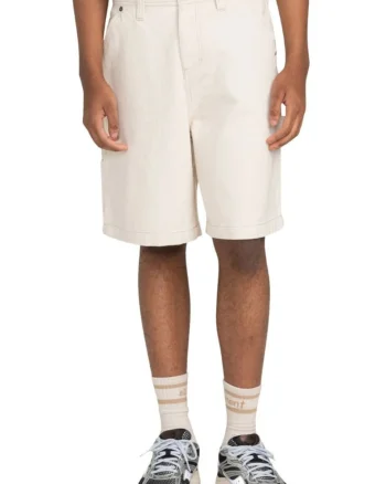 Pantaloni scurti cu text brodat