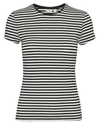 Tricou din amestesc de lyocell cu dungi