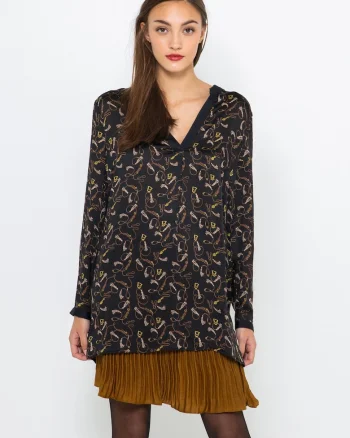Bluza tunica cu decolteu in V,