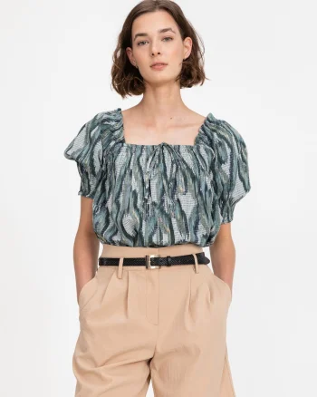Bluza cu decolteu patrat Annabelle