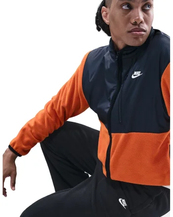 Pantaloni de trening din material fleece cu talie ajustabila Club, Alb/Negru