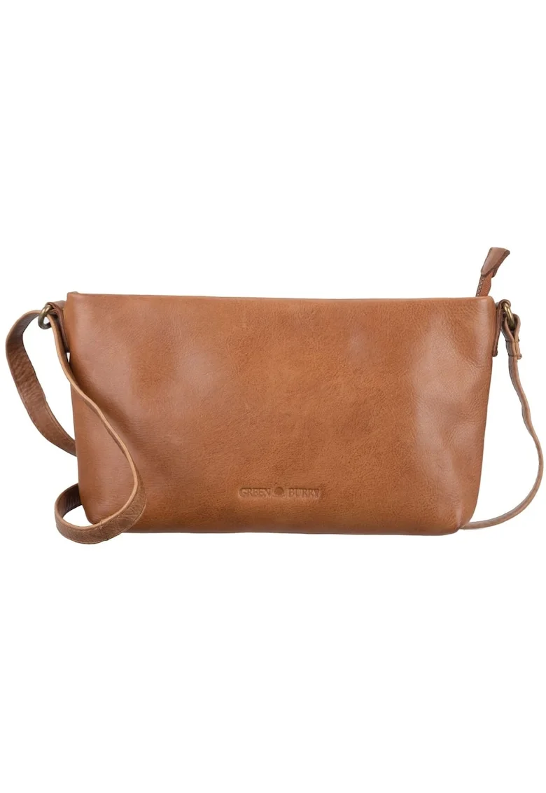 Geanta umar dama piele naturala 28 x 16 cm, Colombiana,, Coniac