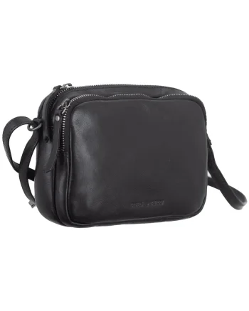 Geanta umar dama piele naturala 23 x 15 x 6.5 cm, Colombiana,, Negru