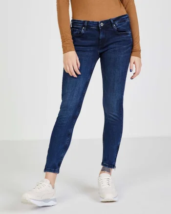 Blugi skinny cu buzunare si talie medie,