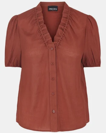 Bluza cu maneci bufante si nasturi