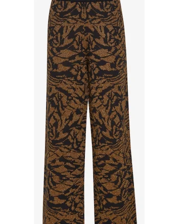 Pantaloni drepti cu talie inalta