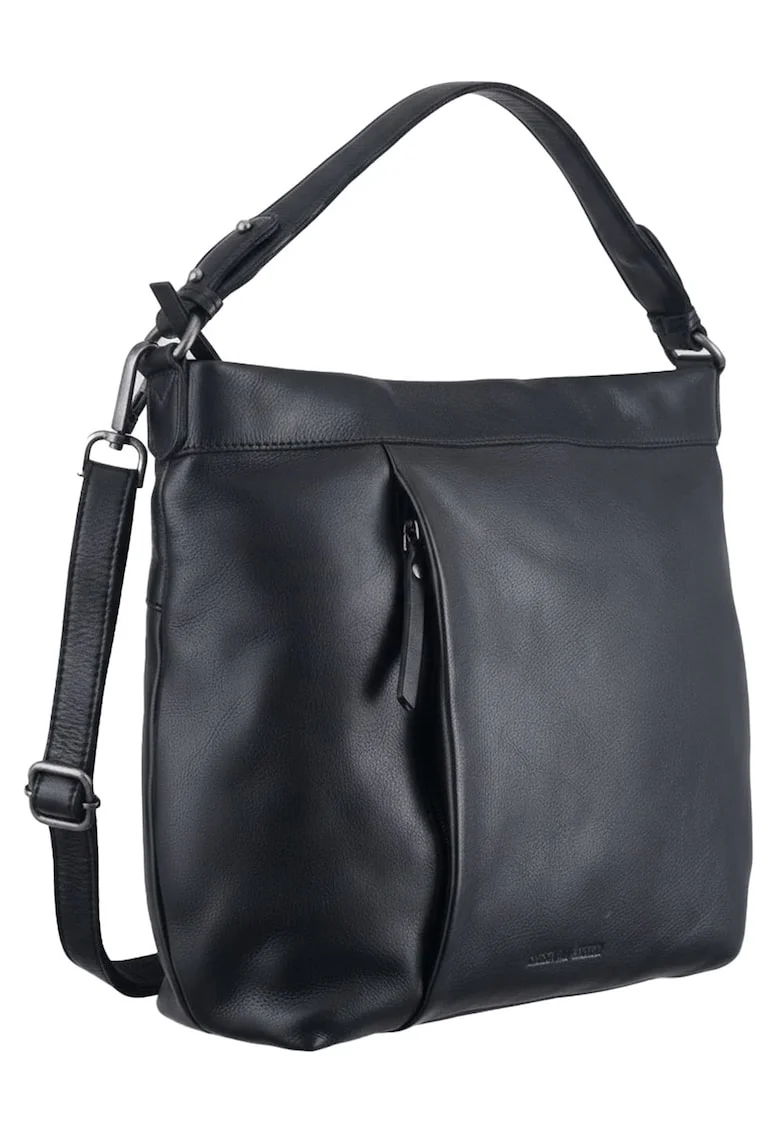 Geanta umar dama piele naturala 38 x 29 cm, Colombiana,, Negru