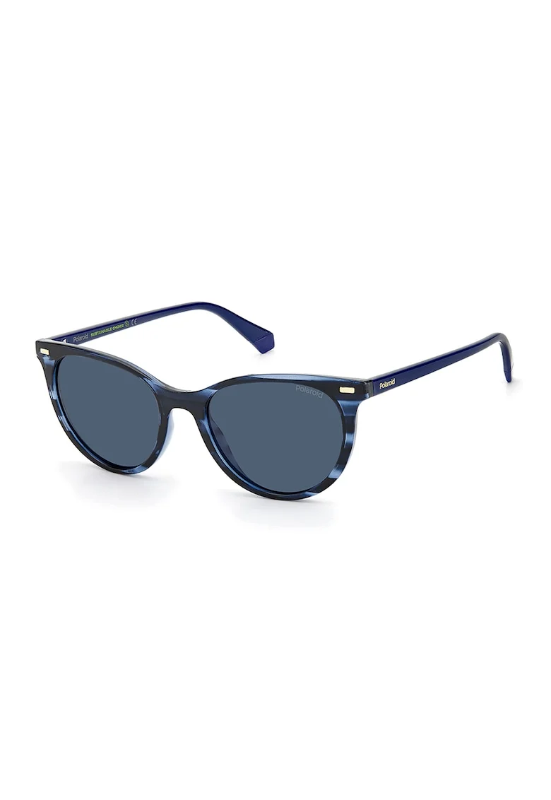 Ochelari de soare cat-eye polarizati, Albastru inchis/Albastru deschis