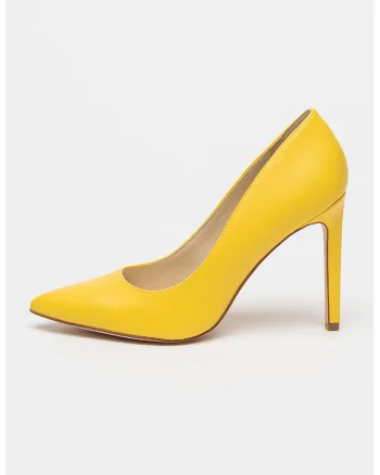 Pantofi cu varf ascutit si toc stiletto Tatiana, Galben