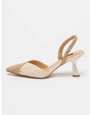 Pantofi slingback Maoua, Bej