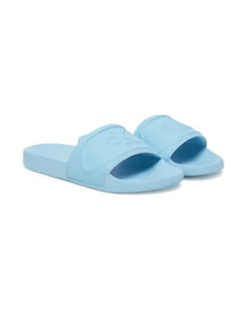 Papuci dama,  albastru, piele ecologica,
