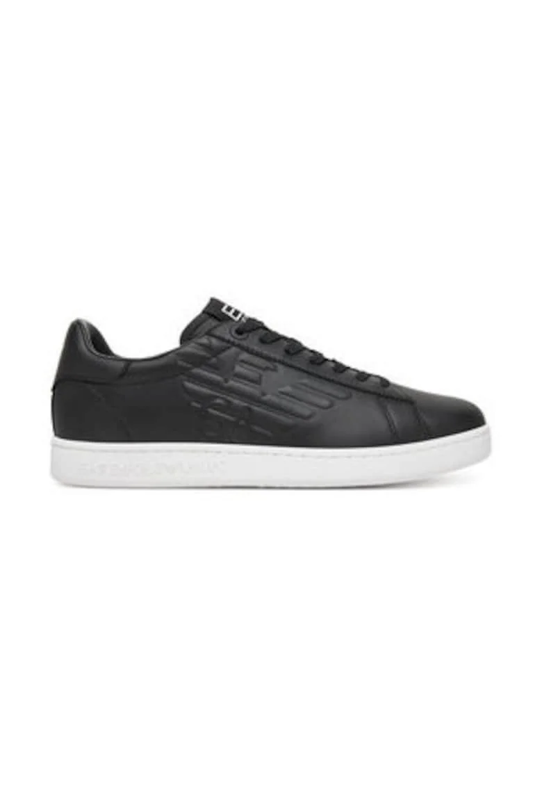 Tenisi barbati, Emporio Armani  negru, piele naturala