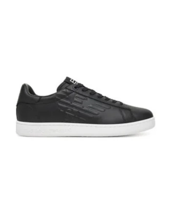 Tenisi barbati, Emporio Armani  negru, piele naturala