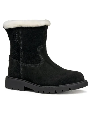 Ghete pentru fete,  305322876, piele naturala, negru