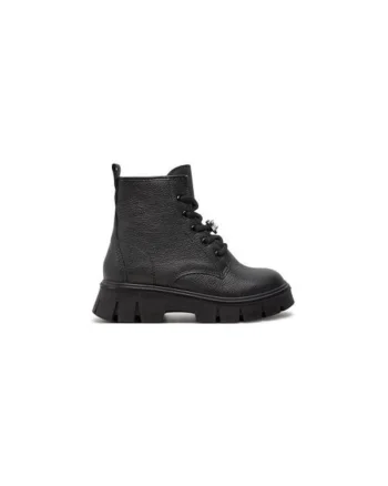 Ghete pentru fete,  304326530, piele ecologica, negru,