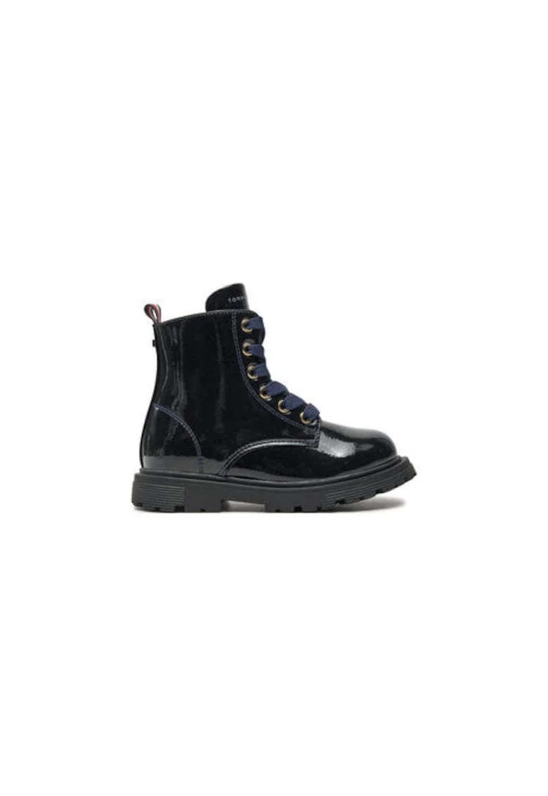 Ghete pentru fete,  304427466, piele ecologica, bleumarin
