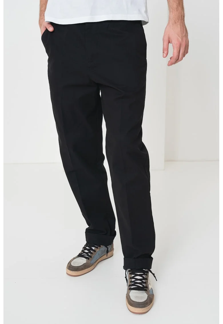 Pantaloni chino slim fit Genar, Negru
