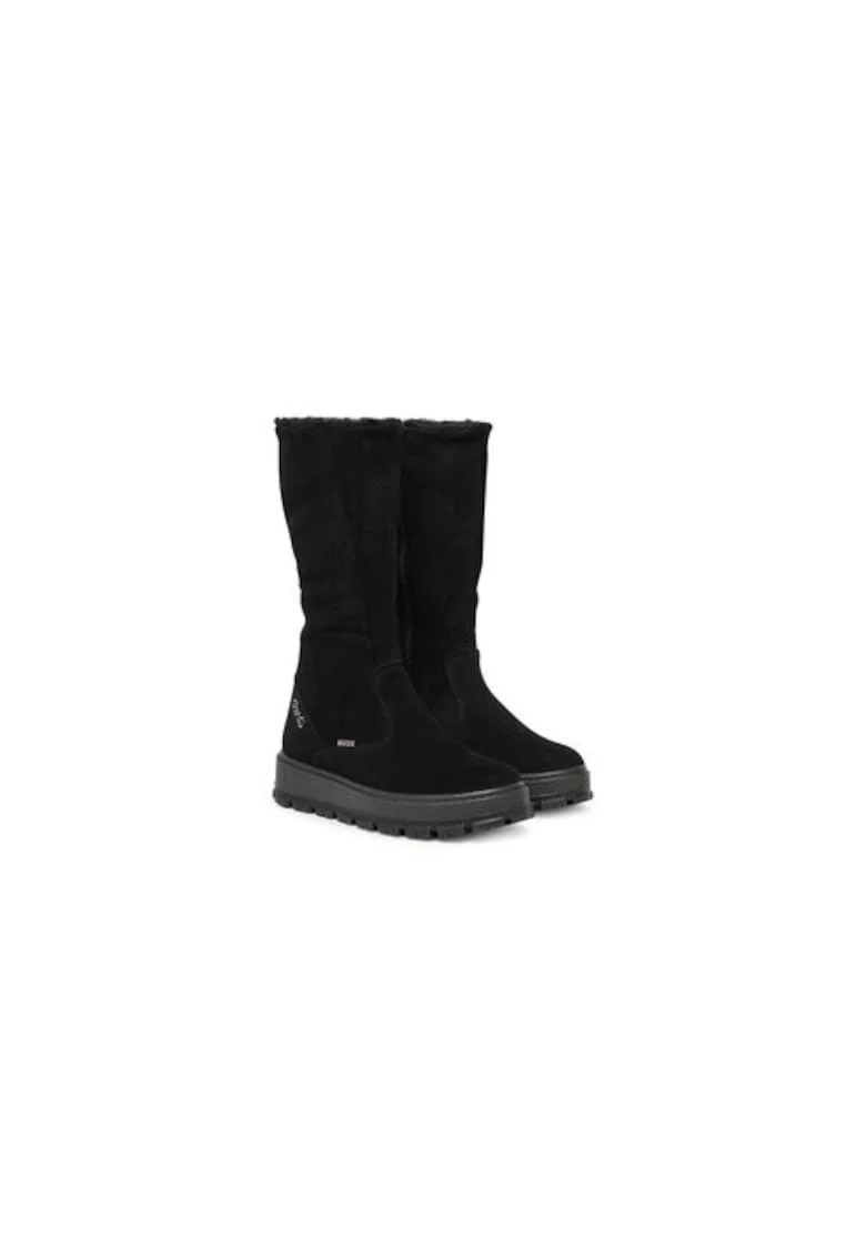 Ghete pentru fete,  305464767, piele naturala, negru