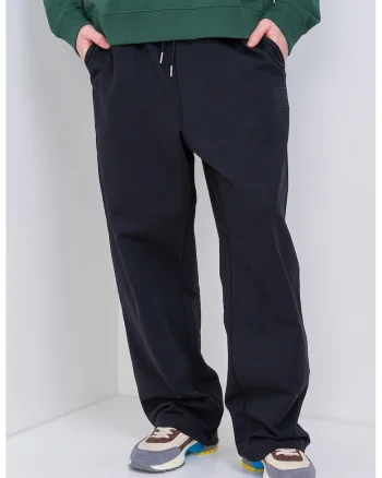 Pantaloni de trening cu croiala dreapta Premium, Negru
