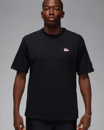 Tricou  M J Brand Snkr Ptch Ss Crew, Negru