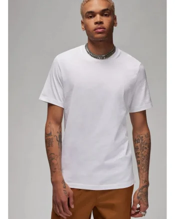 Tricou barbati,  M J Core Blank Ss Crew, Bumbac, Alb