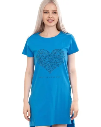 Rochie din bumbac pentru dame, cu imprimeu