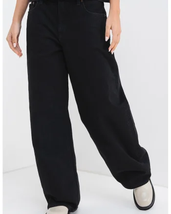 CALVIN KLEIN, Blugi cu croiala ampla, Negru