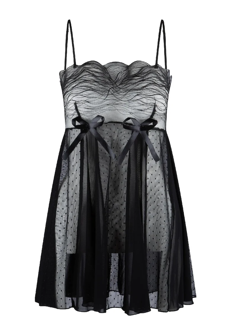 Neglijeu din lurex, Negru