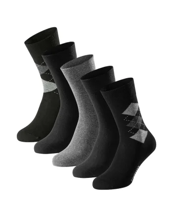 Set de sosete lungi Bluebird - 5 perechi, Negru