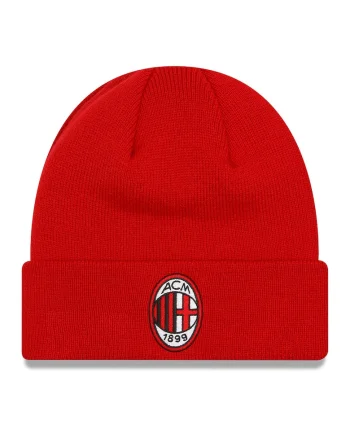 Caciula tricotata cu manseta AC Milan, Rosu vermillion